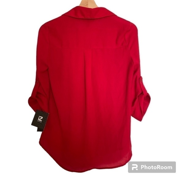 NWT IZ BYER RED BLOUSE SIZE XS - Picture 4 of 4